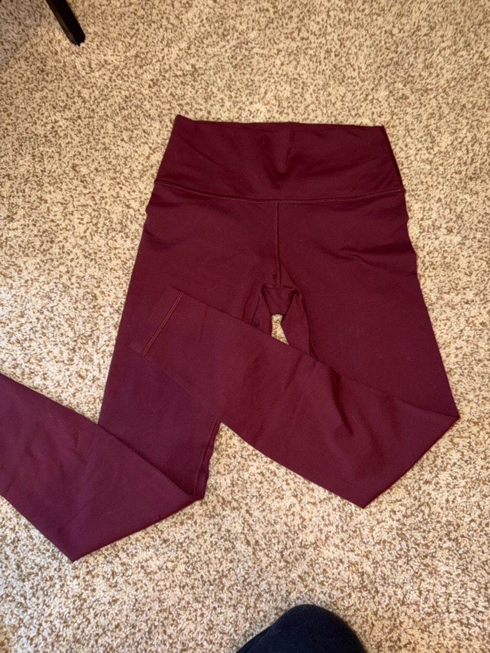 Lululemon High-Waist Leggings in Deep Burgundy